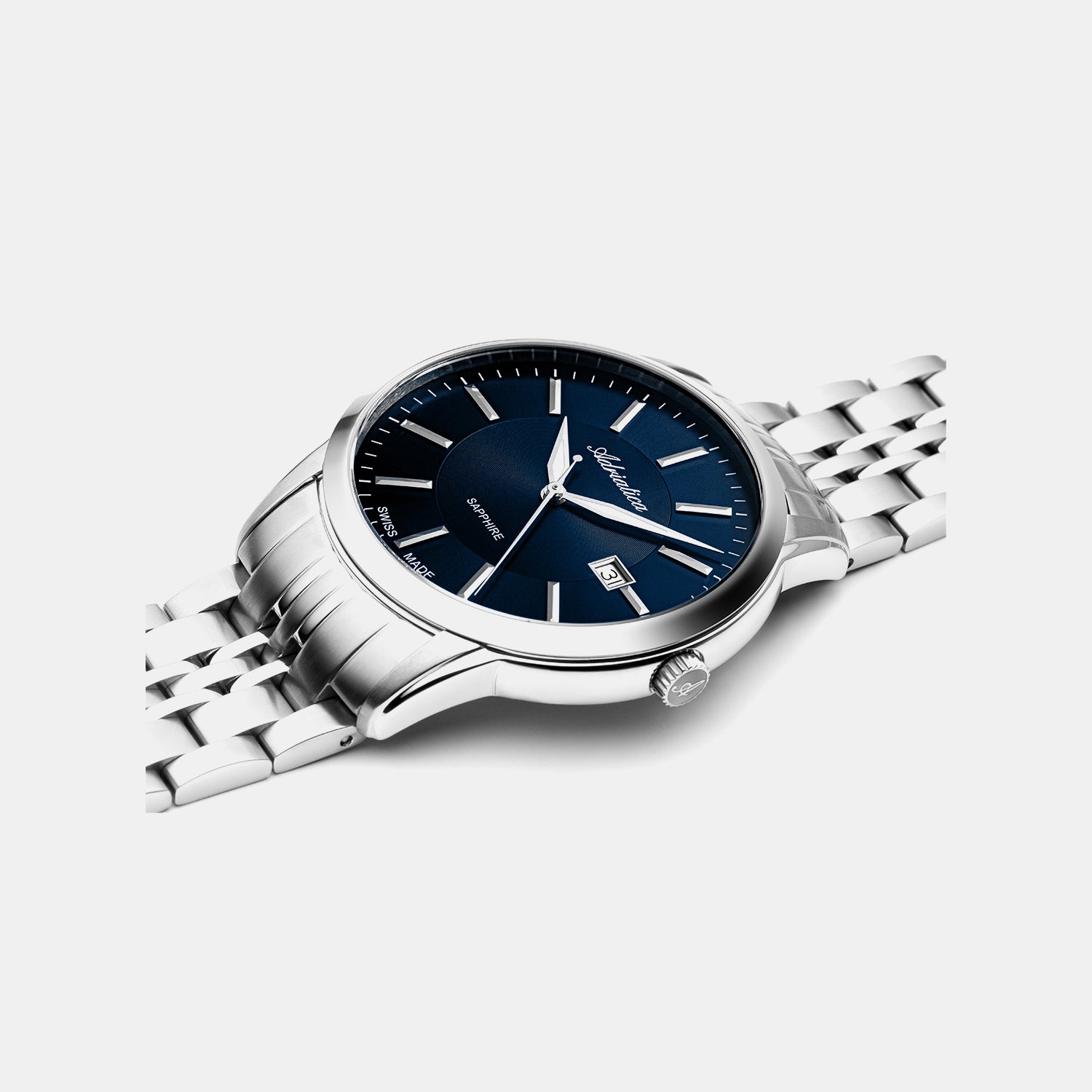 Premiere Men Quartz Blue Dial Analog Stainless Steel Watch A8306.5115Q