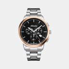 Adriatica Men Quartz Black Dial Chronograph Stainless Steel Watch A8307.R114CH-2
