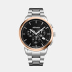 Adriatica Men Quartz Black Dial Chronograph Stainless Steel Watch A8307.R114CH-1