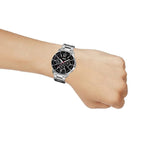 Enticer Men Quartz Black Dial Chronograph Stainless Steel Watch A832