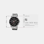 Enticer Men Quartz Black Dial Chronograph Stainless Steel Watch A832