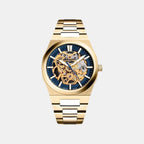 Skeleton Men Automatic Blue Dial Analog Stainless Steel Watch A8326.1115SA