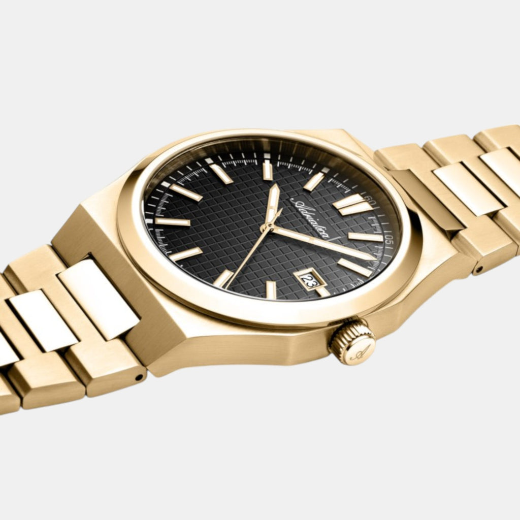 Adriatica Men Quartz Gun Dial Analog Stainless Steel Watch A8326.1116Q-2