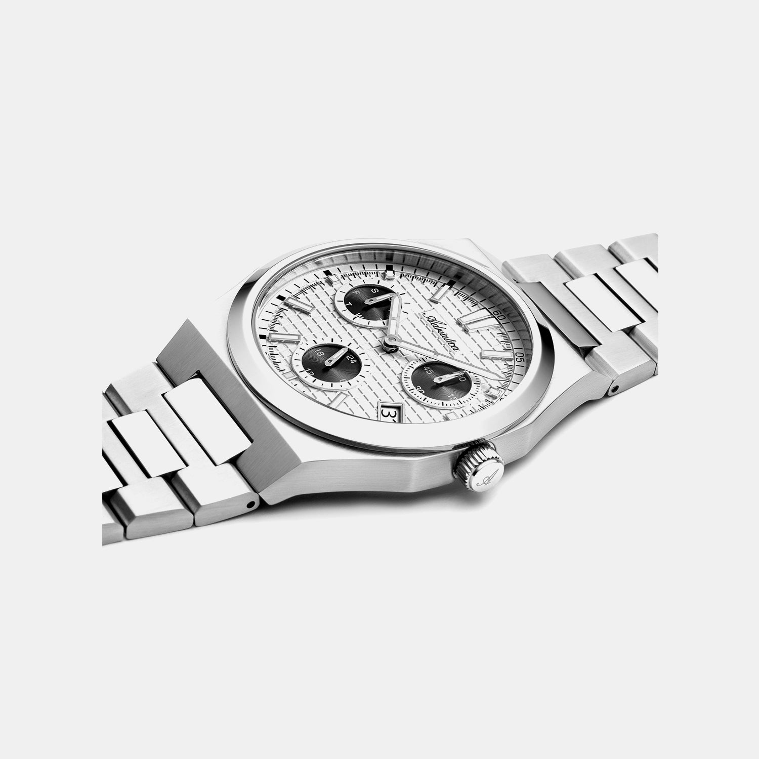 Moonface For Him Men Quartz Silver Dial Analog Stainless Steel Watch A8326.5113QF