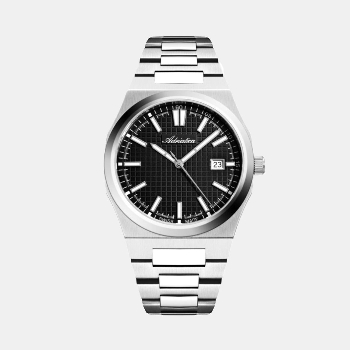 Adriatica Men Quartz Black Dial Analog Stainless Steel Watch A8326.5114Q-1