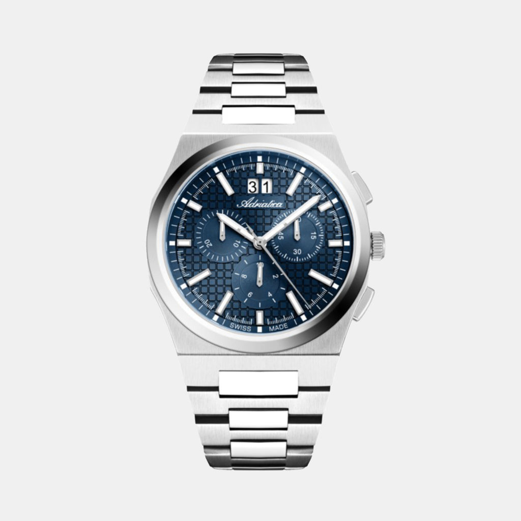 Adriatica Men Quartz Blue Dial Chronograph Stainless Steel Watch A8326.5115CH-1