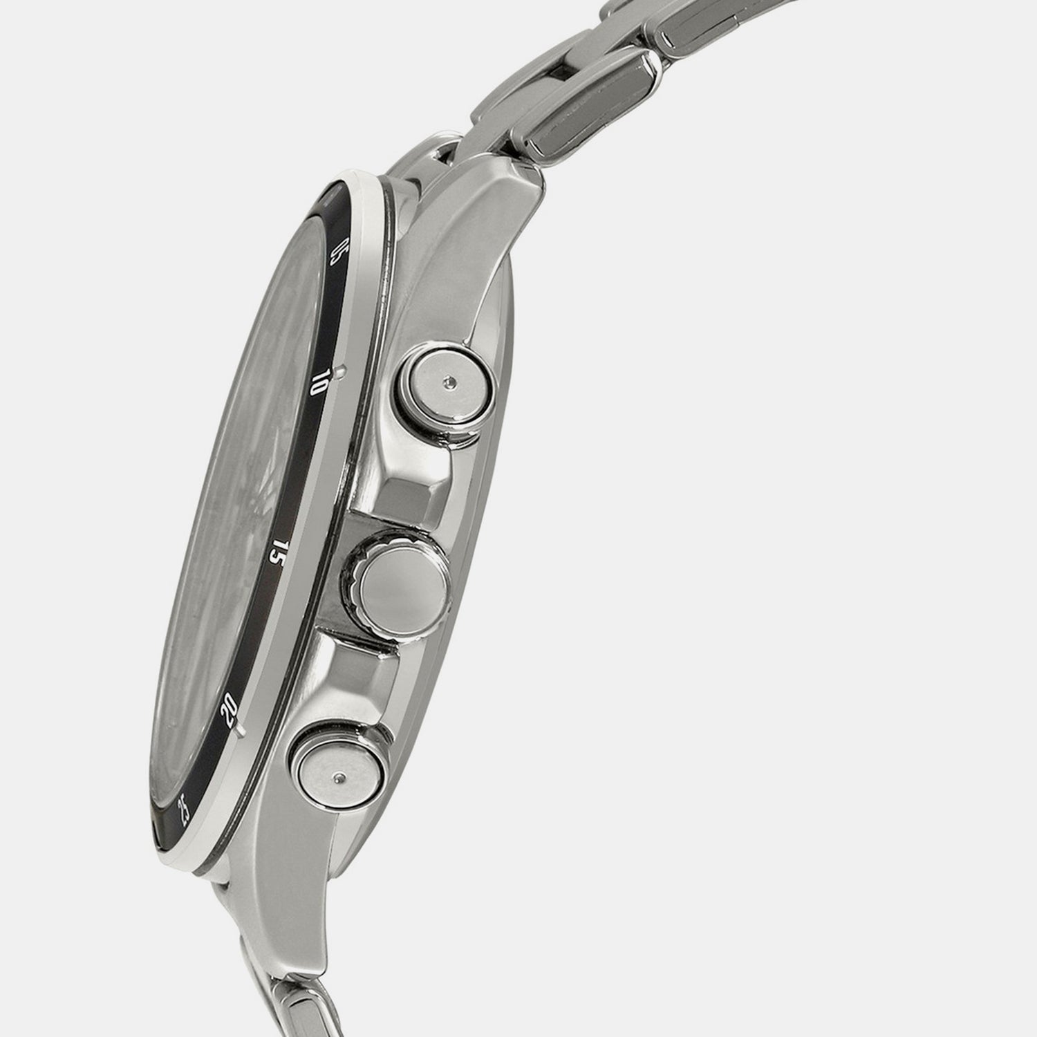 Enticer Men Quartz Silver Dial Chronograph Stainless Steel Watch A833