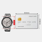 Enticer Men Quartz Silver Dial Chronograph Stainless Steel Watch A833