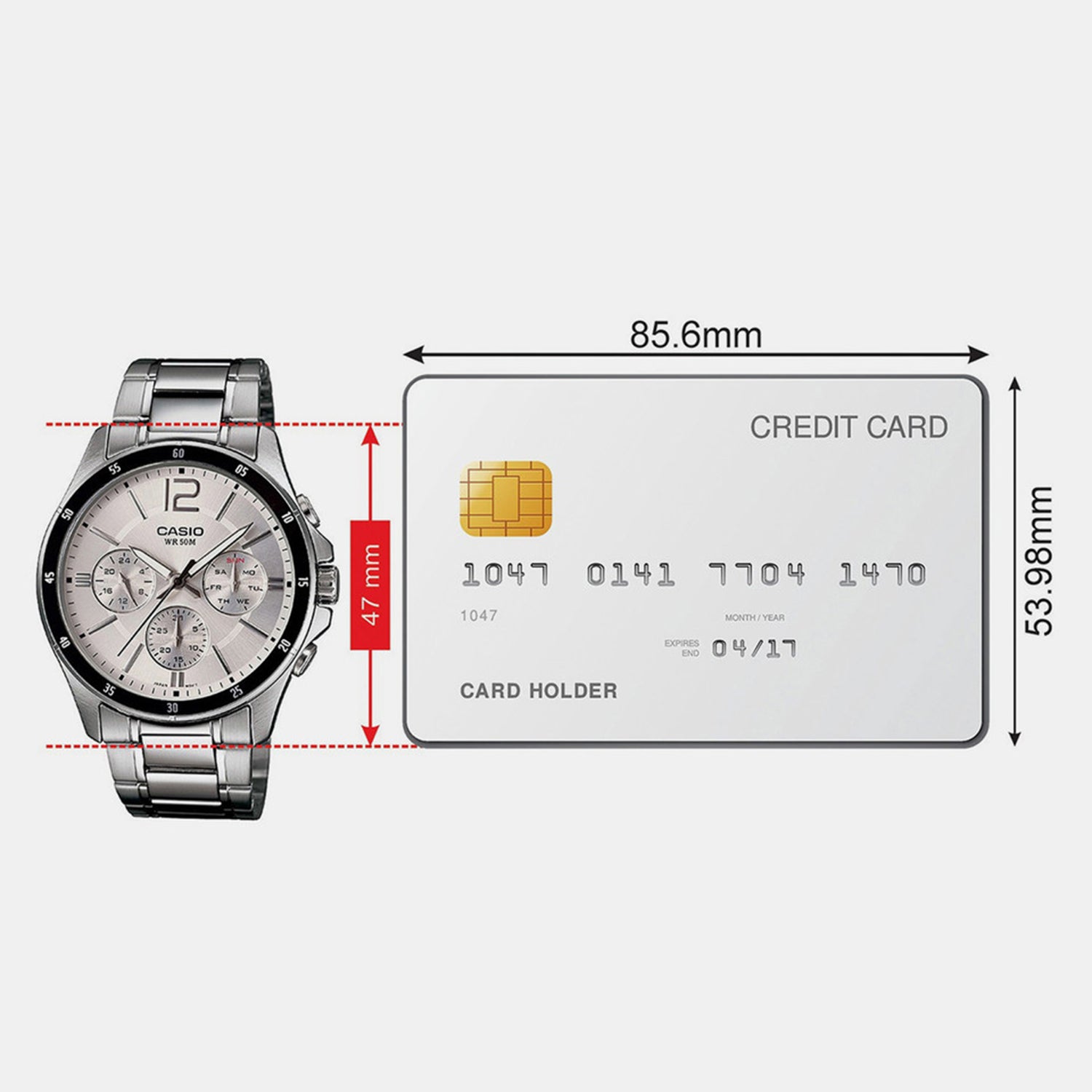 Enticer Men Quartz Silver Dial Chronograph Stainless Steel Watch A833