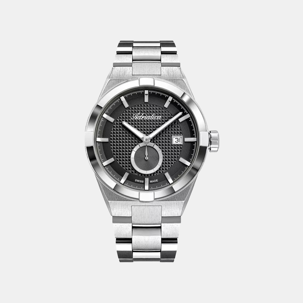 Men Quartz Grey Dial Analog Stainless Steel Watch A8336.5116Q