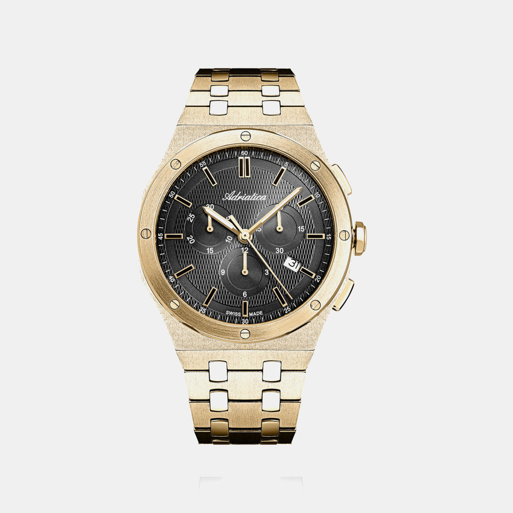 Passion Men Quartz Grey Dial Chronograph Stainless Steel Watch A8337.1117CH