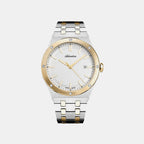 Men Quartz Silver Dial Analog Stainless Steel Watch A8337.2113Q