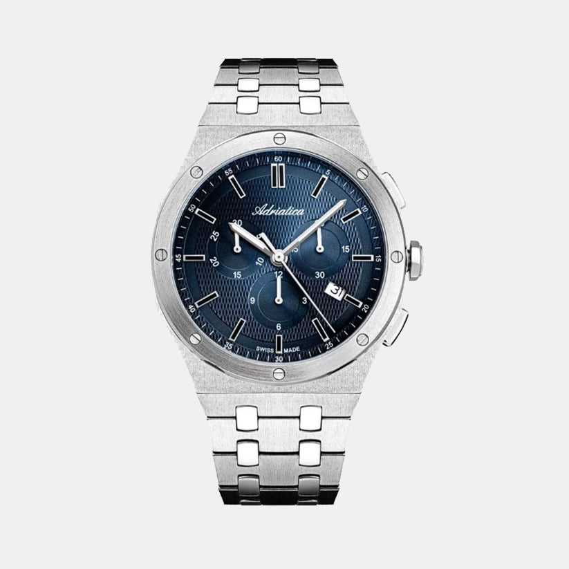Passion Men Quartz Blue Dial Chronograph Stainless Steel Watch A8337.5115CH