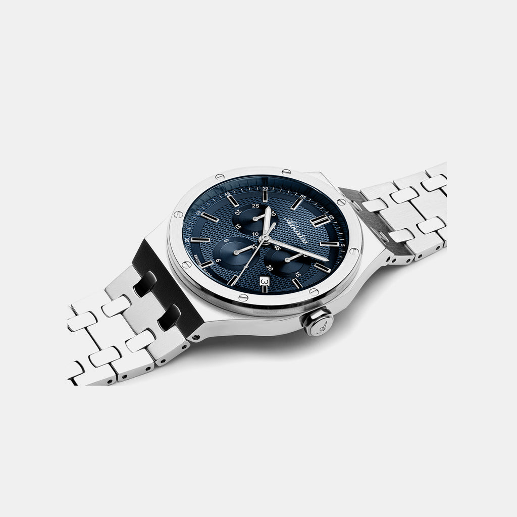 Passion Men Quartz Blue Dial Chronograph Stainless Steel Watch A8337.5115CH