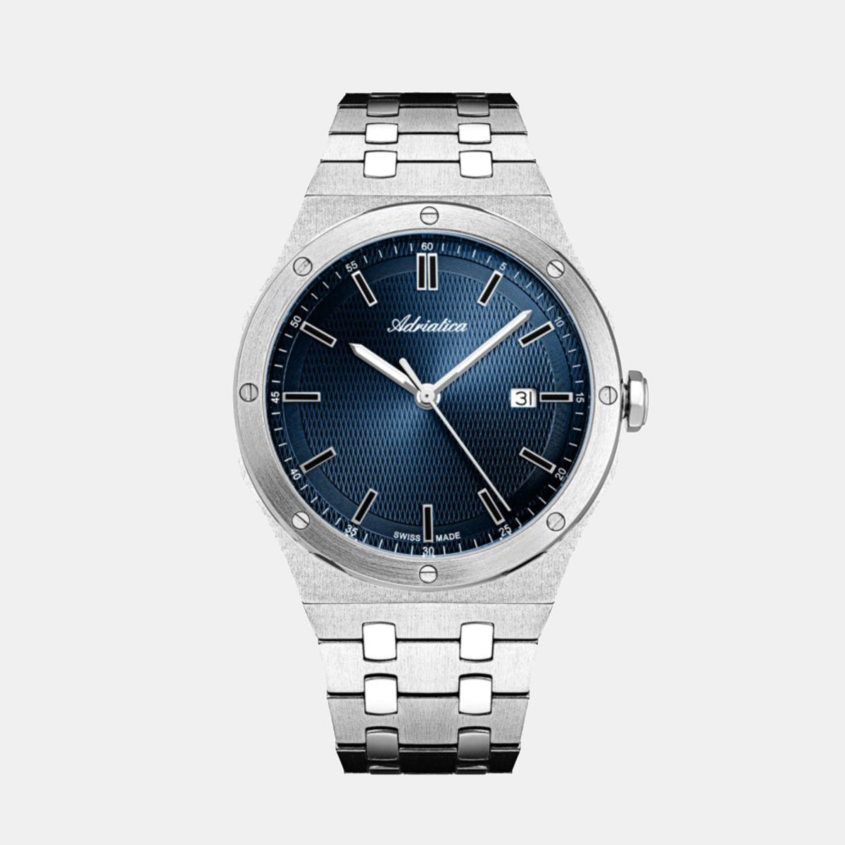 Adriatica Men Quartz Blue Dial Analog Stainless Steel Watch A8337.5115Q-1