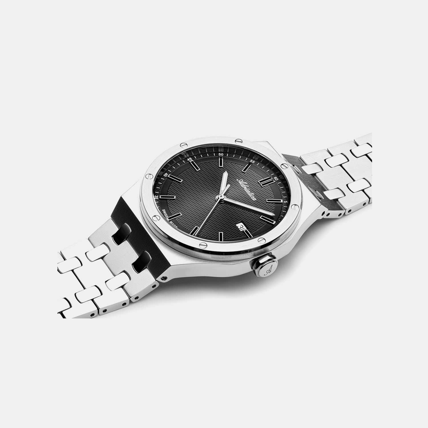 Premiere Men Quartz Gun Dial Analog Stainless Steel Watch A8337.5116Q