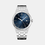 Men Quartz Blue Dial Analog Stainless Steel Watch A8337.5115Q