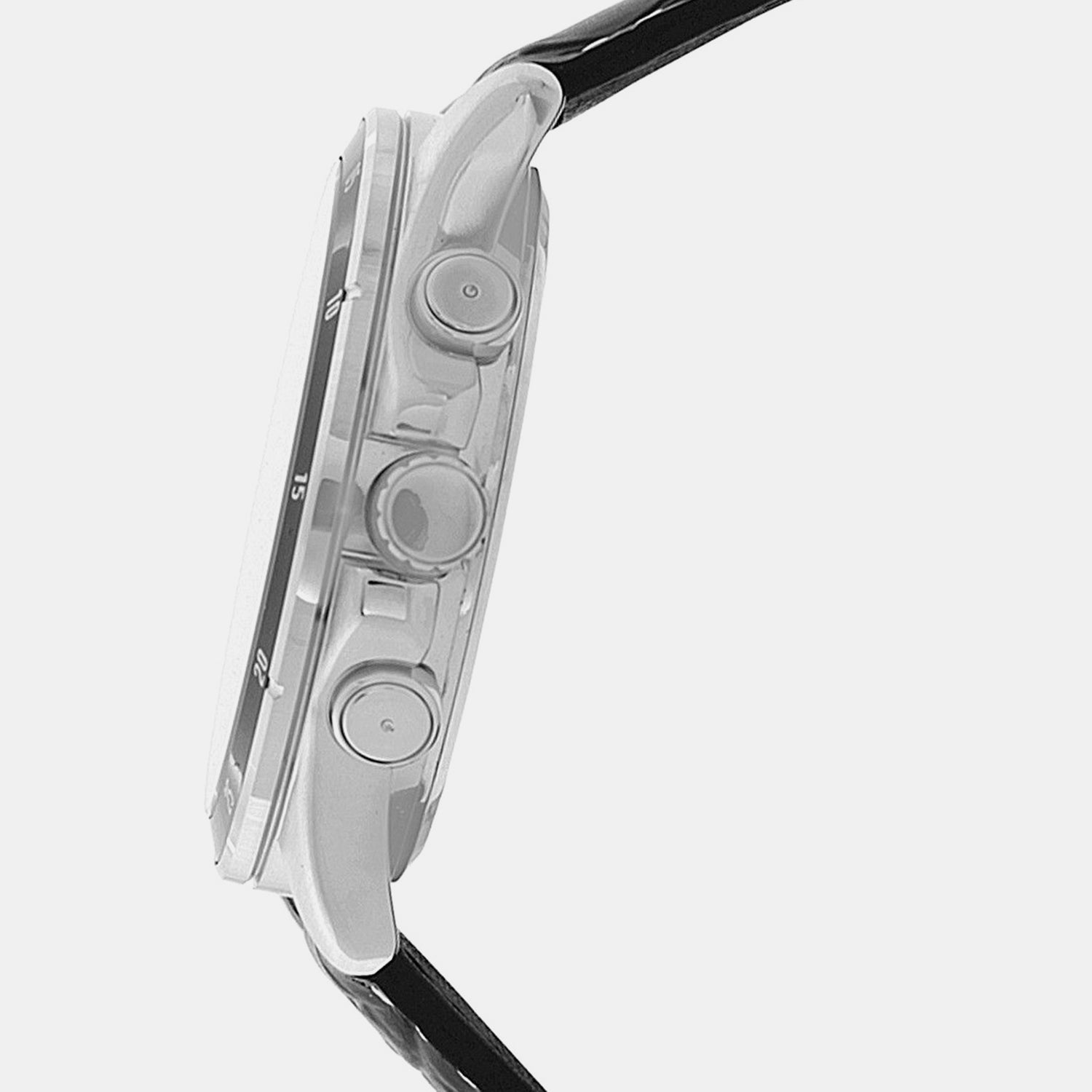 Enticer Men Quartz Black Dial Chronograph Leather Watch A834