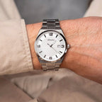 Men Quartz Silver Dial Analog Stainless Steel Watch A8343.5153Q