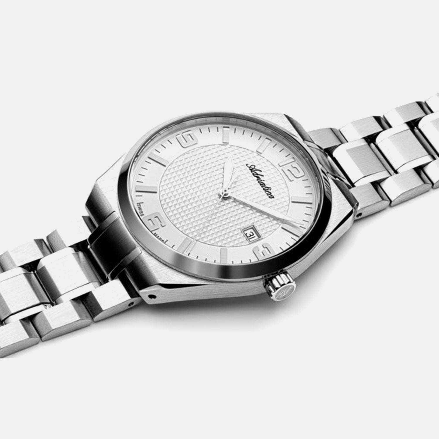 Men Quartz Silver Dial Analog Stainless Steel Watch A8343.5153Q