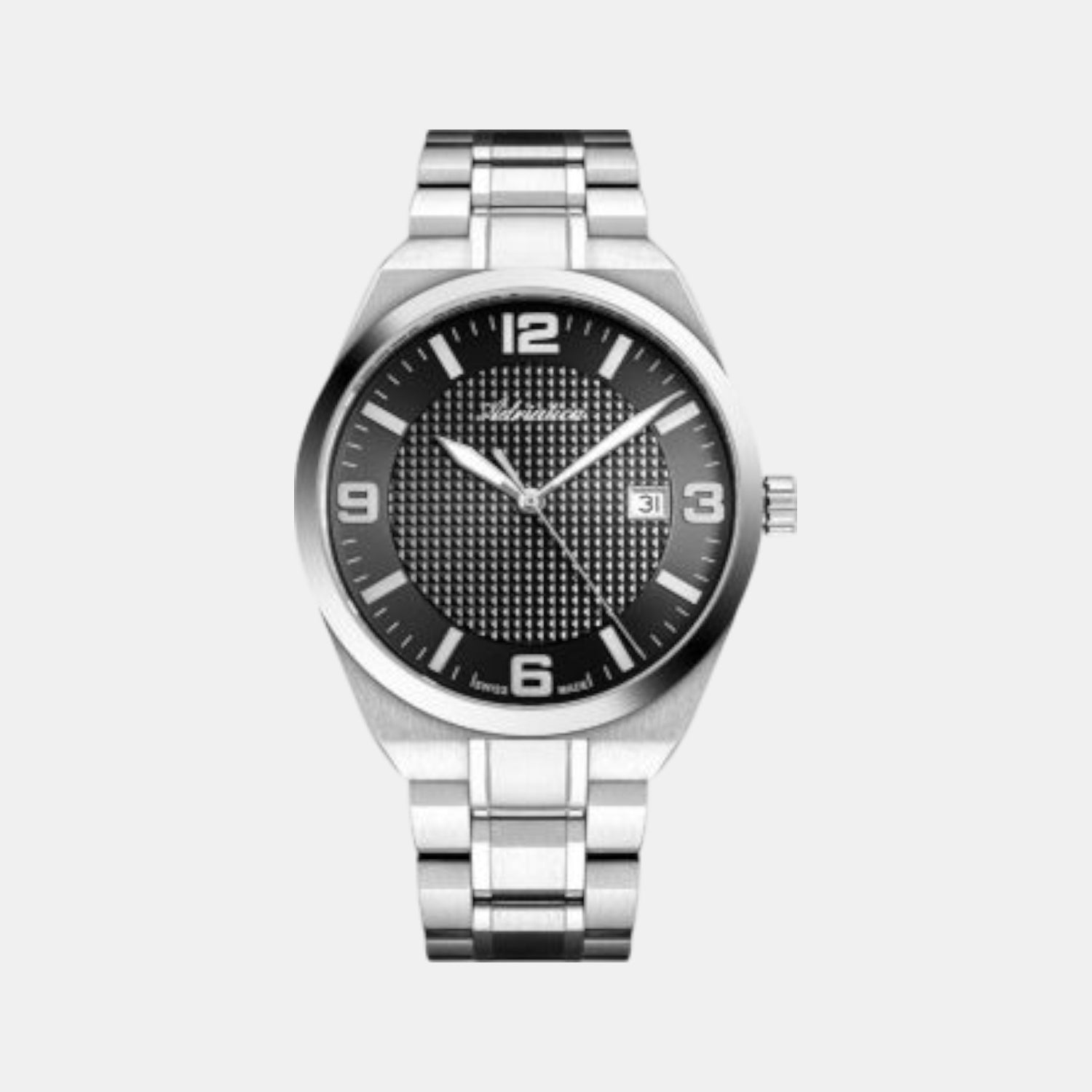 Adriatica Men Quartz Black Dial Analog Stainless Steel Watch A8343.5154Q-2