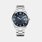 Men Quartz Blue Dial Analog Stainless Steel Watch A8343.5155Q