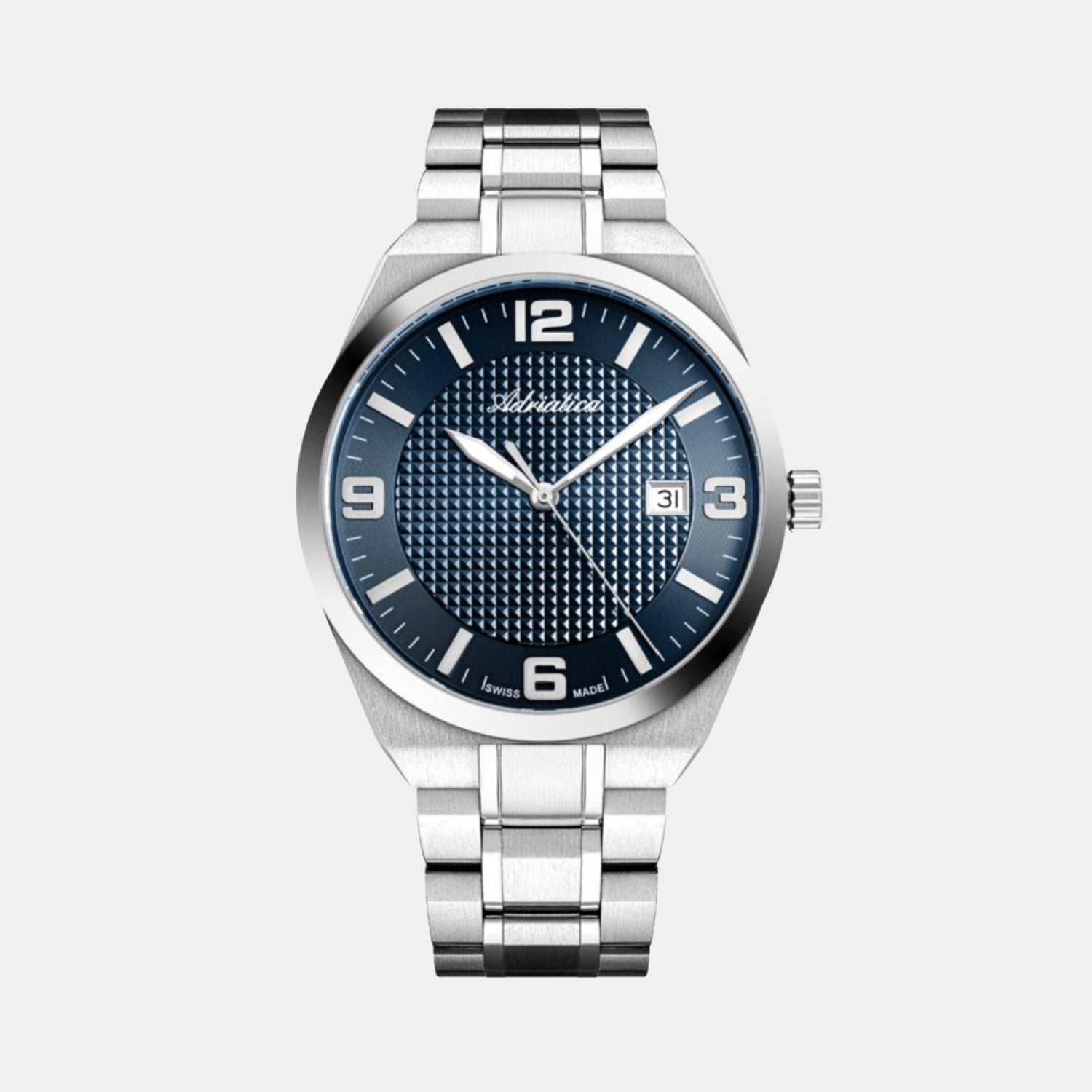 Adriatica Men Quartz Blue Dial Analog Stainless Steel Watch A8343 - Main Image