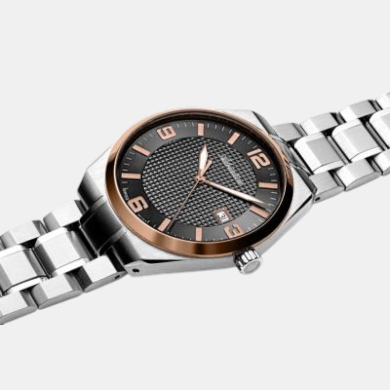 Adriatica Men Quartz Gun Dial Analog Stainless Steel Watch A8343.R156Q-3