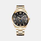 Moonphase For Him Men Quartz Black Dial Multi-Function Stainless Steel Watch A8343.1156QF