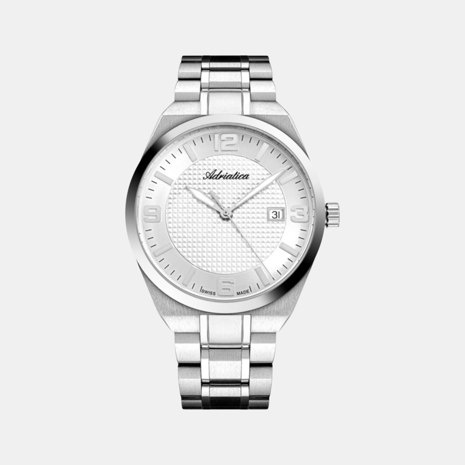 Men Quartz Silver Dial Analog Stainless Steel Watch A8343.5153Q