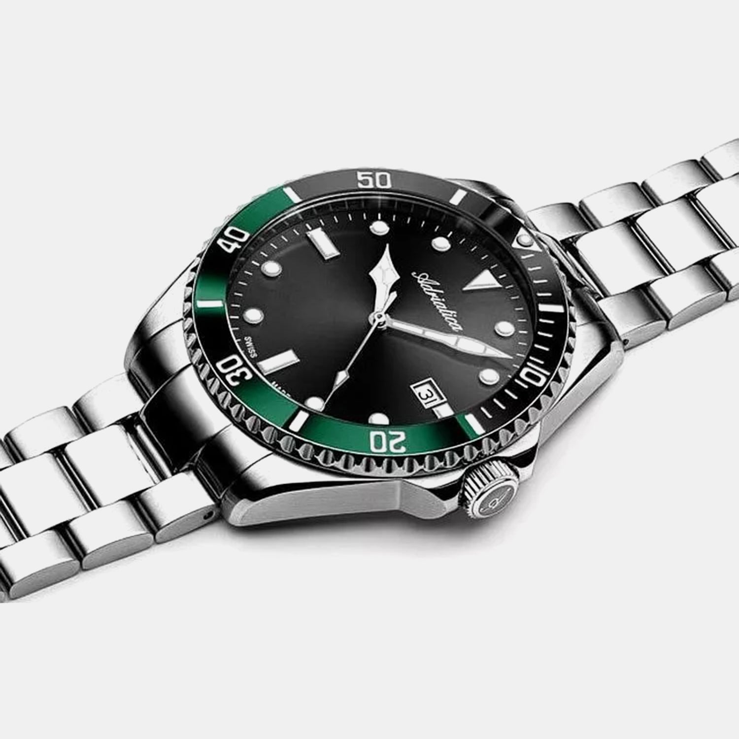 Premiere Men Quartz Black Dial Analog Stainless Steel Watch A8347.W194Q