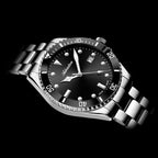 Premiere Men Quartz Black Dial Analog Stainless Steel Watch A8347.Y194Q
