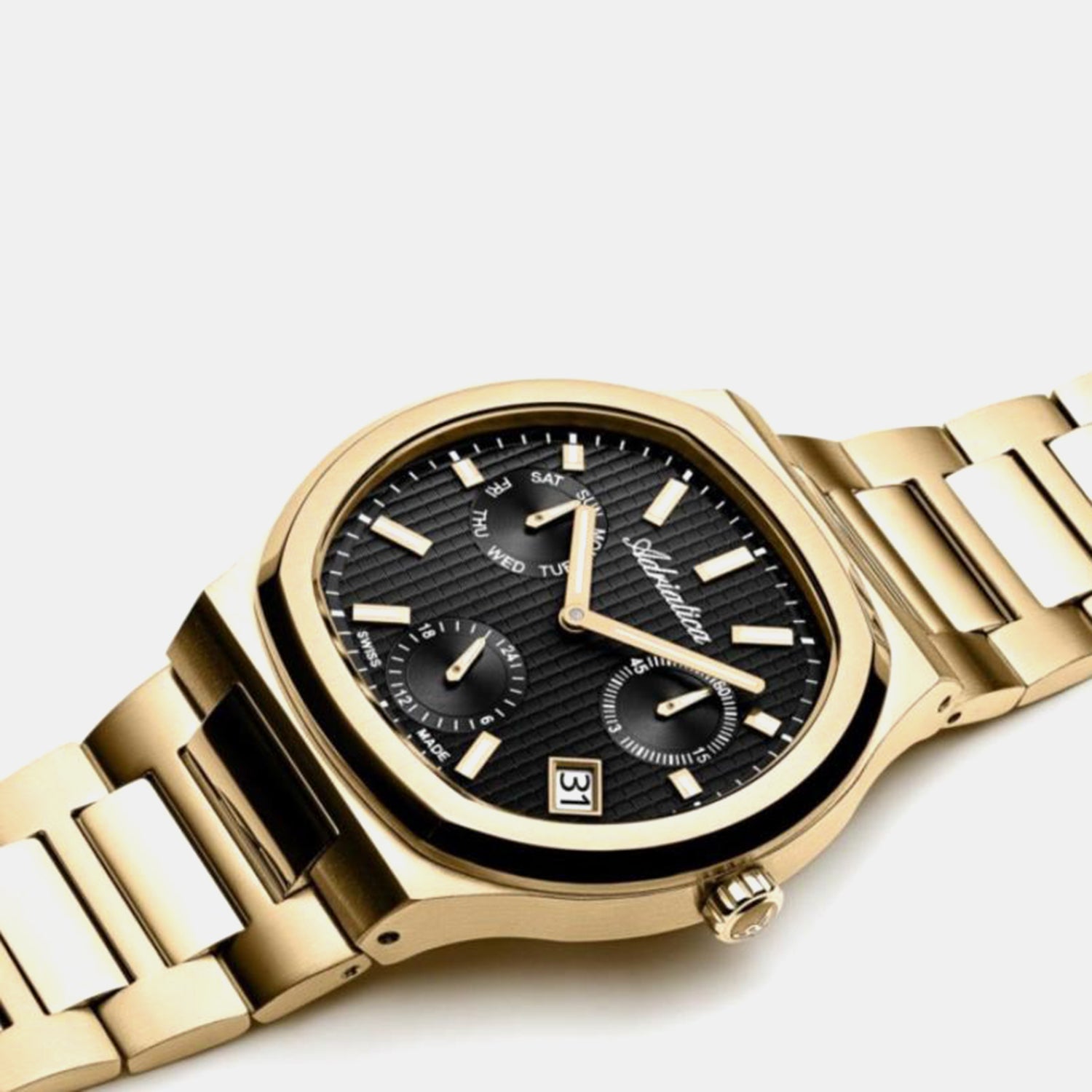 Men Quartz Black Dial Analog Stainless Steel Watch A8349.1114QF