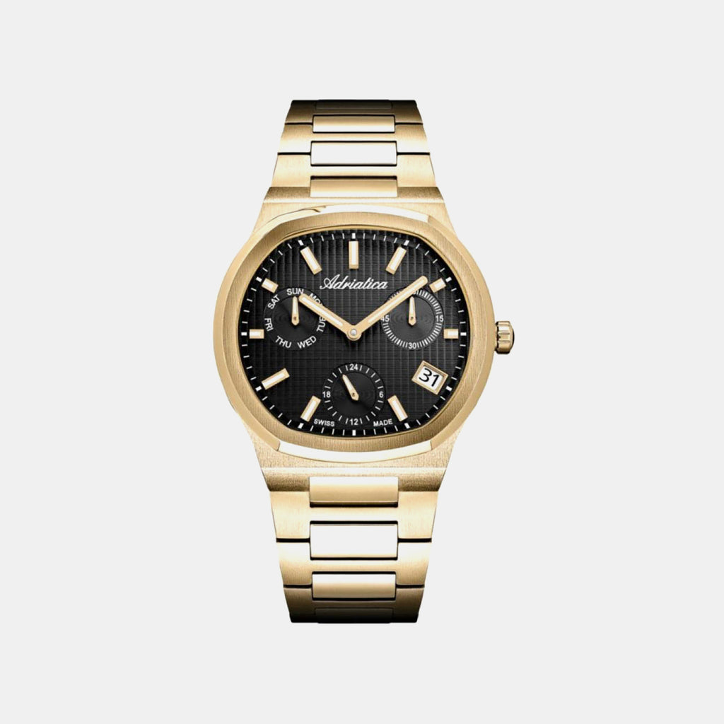 Men Quartz Black Dial Analog Stainless Steel Watch A8349.1114QF
