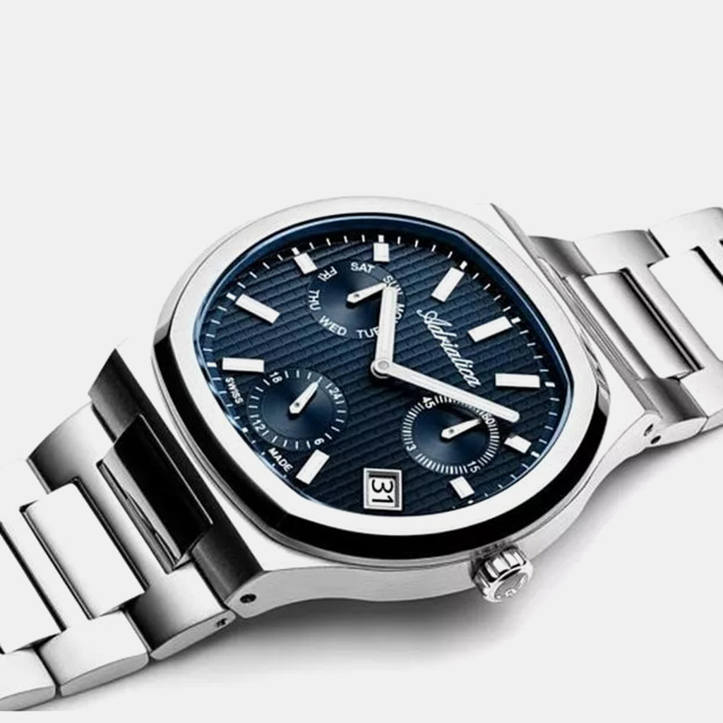 Men Quartz Blue Dial Analog Stainless Steel Watch A8349.5115QF