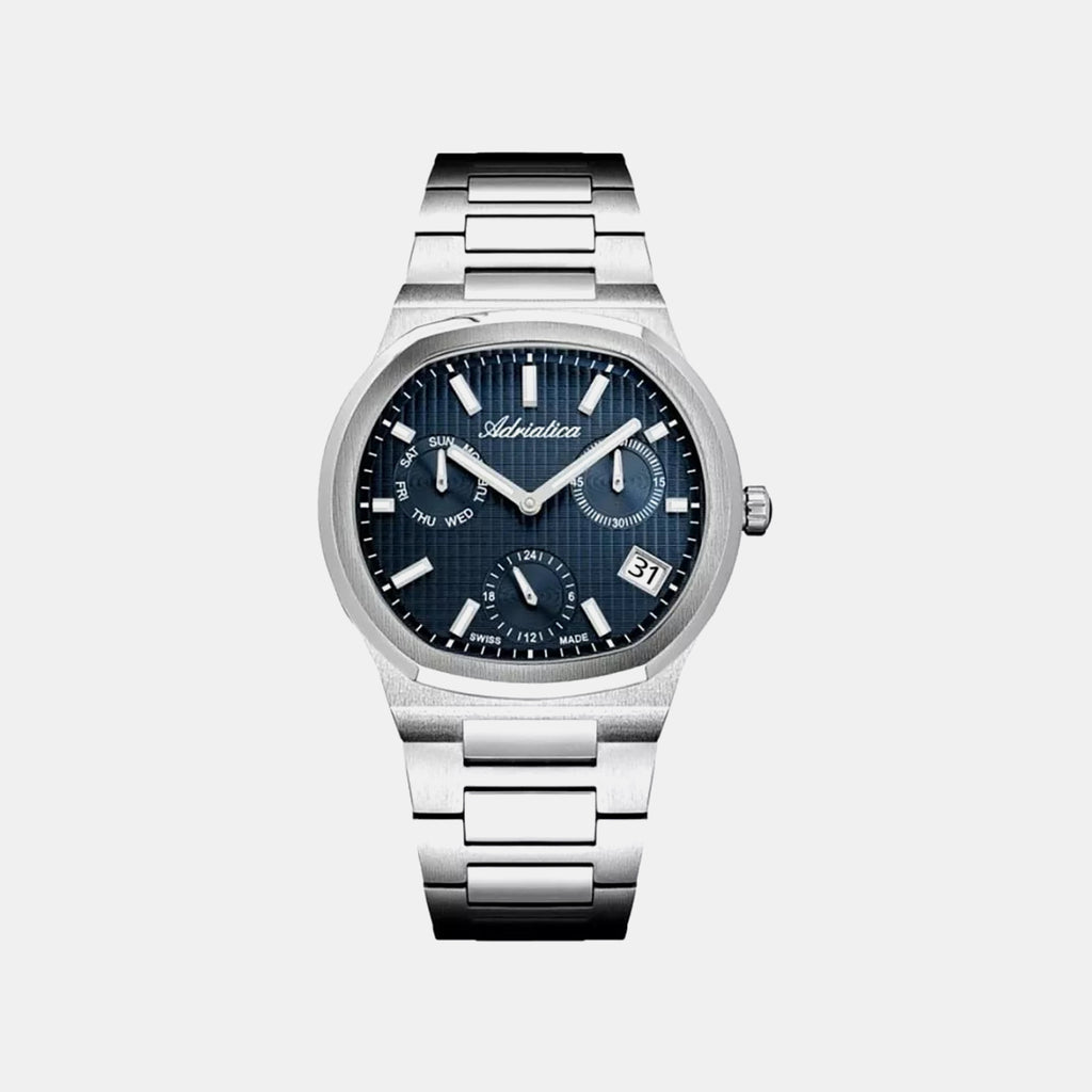 Men Quartz Blue Dial Analog Stainless Steel Watch A8349.5115QF