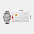 Enticer Men Quartz Silver Dial Chronograph Stainless Steel Watch A837