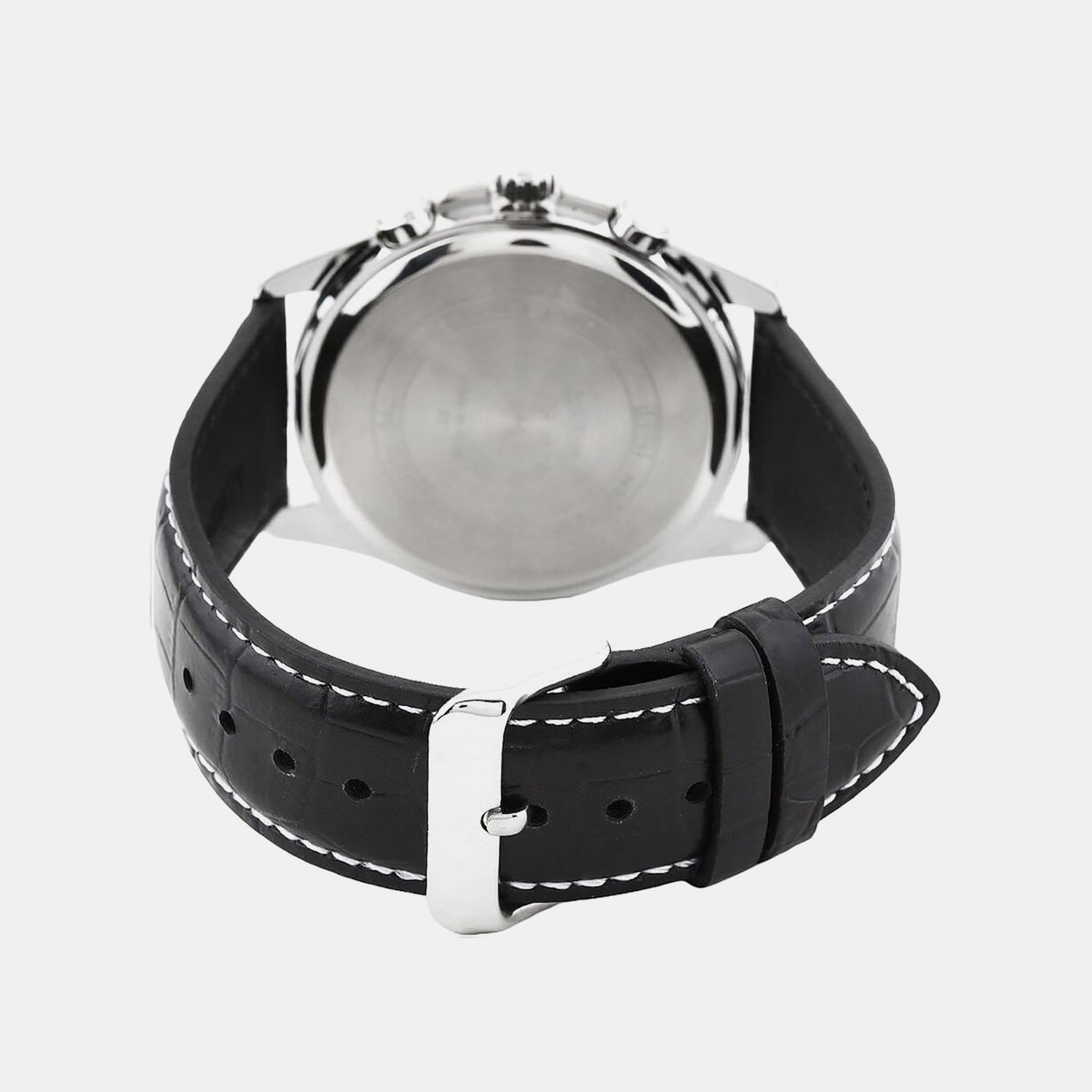 Enticer Men Quartz Black Dial Chronograph Leather Watch A838
