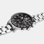 Adriatica Men Quartz Black Dial Chronograph Stainless Steel Watch A8383.4114CH-3