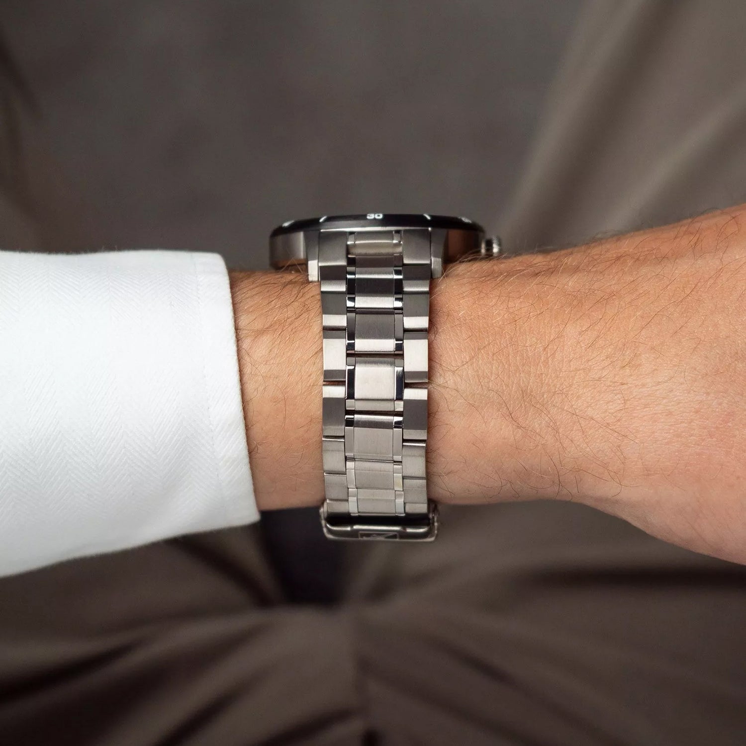 Titanium Men Quartz Blue Dial Analog Titanium Watch A8383.4115A