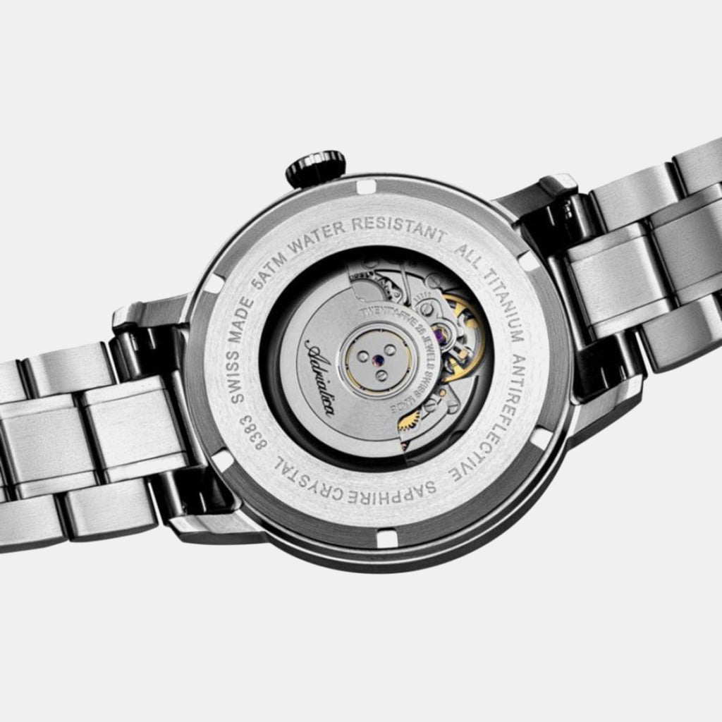 Aviation Men Quartz Grey Dial Analog Titanium Watch A8383.4126A