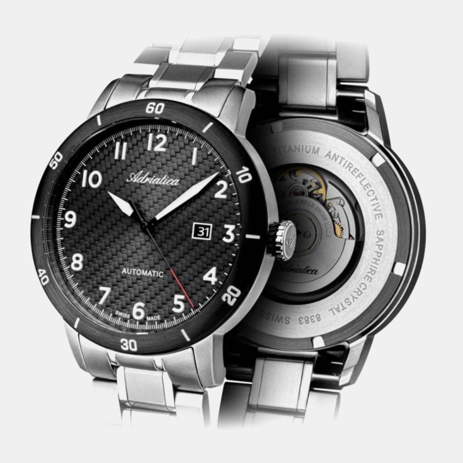 Aviation Men Quartz Gun Dial Analog Titanium Watch A8383.4126A