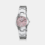 Enticer Women Quartz Pink Dial Analog Stainless Steel Watch A873
