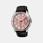 Enticer Men Quartz Rose Gold Dial Chronograph Watch A956