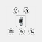 Vintage  Unisex Quartz Black Dial Analog-Digital Stainless Steel Watch AD01