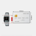 Vintage  Unisex Quartz Black Dial Analog-Digital Stainless Steel Watch AD01