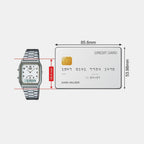 Vintage Unisex Quartz White Dial Analog-Digital Stainless Steel Watch AD02