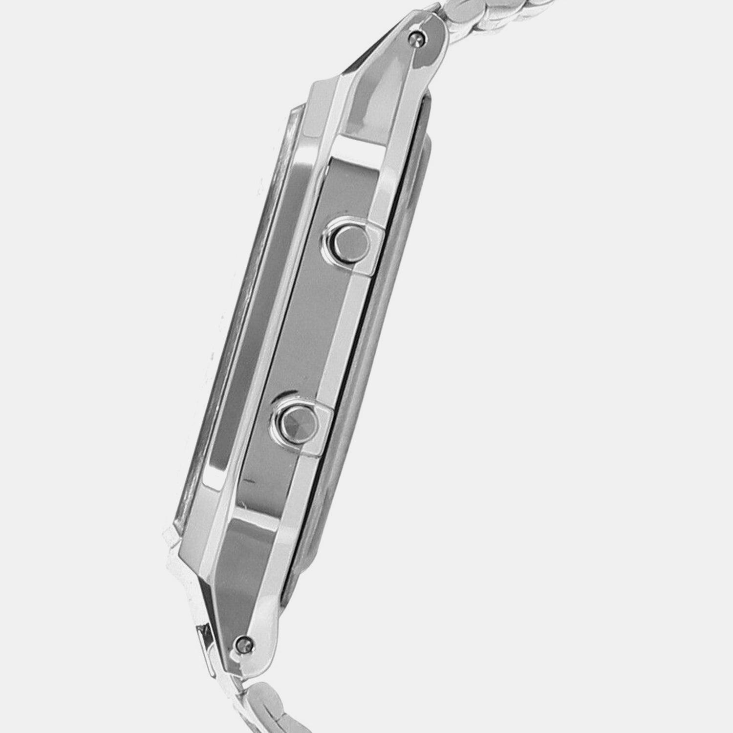 Vintage Unisex Quartz White Dial Analog Stainless Steel Watch AD03