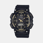 Youth Men Quartz Black Dial Analog-Digital Resin Watch AD209