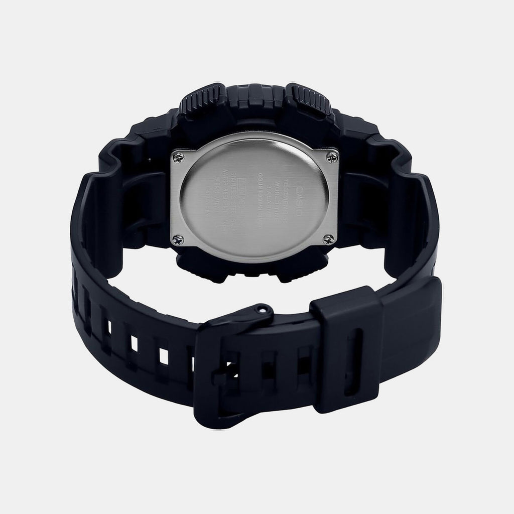 Youth Unisex Quartz Black Dial Analog-Digital Resin Watch AD218